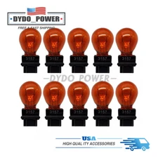 10Pcs 3157 Amber Turn Signal Parking DRL Light Bulbs