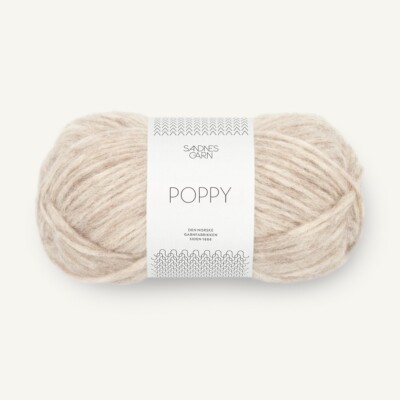 POPPY von SANDNES GARN - BEIGEMELERT (2611) - 50 g / ca. 110 m Wolle