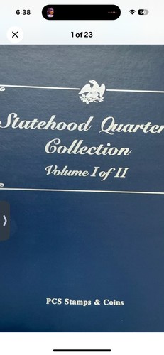 PCS Statehood Quarter Collection Vol 1 & Vol 2 Complete ( More Pics On Request ) - Picture 2 of 2