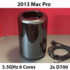 2013 Mac Pro  3.5GHz 6-Cores  Dual AMD D700  128GB RAM  4TB PCI Express SSD