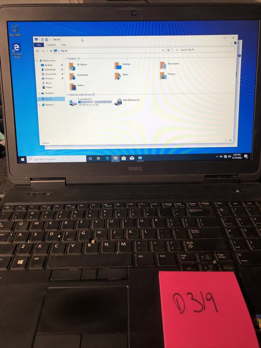 Dell Latitude E5540 Core i5 4300U 1.9GHz 8GB RAM 320GB HDD 15.6'' No OS  Laptop