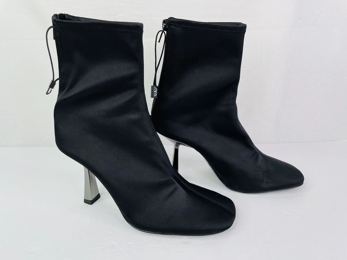 Satin boots zara sales