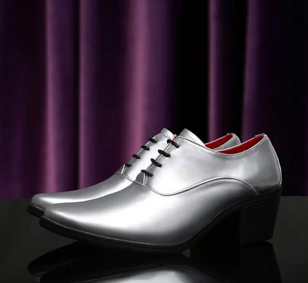 SAOLA Scarpe da sposa Oxford in ecopelle con tacco a blocco e punta inglesi taglie forti da uomo