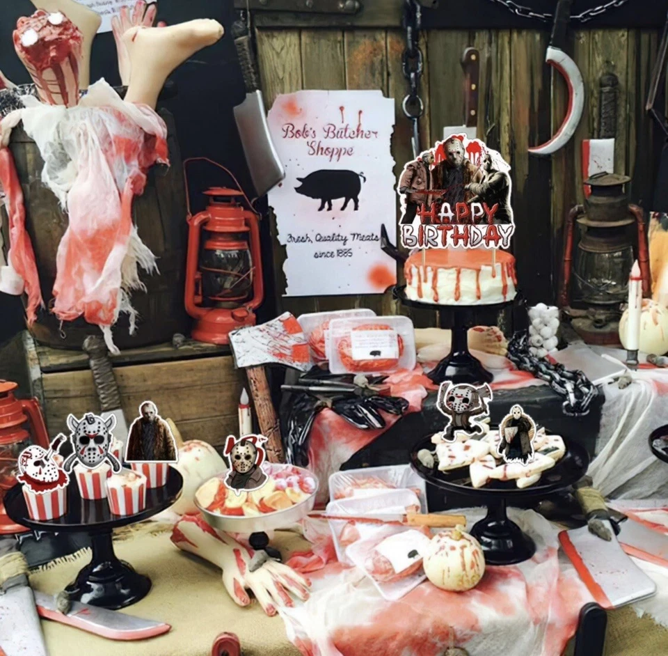 FRIDAY THE 13TH JASON VOORHEES HOCKEY MASK HALLOWEEN COSTUME PARTY DECORATIONS! - Image 3 of 4