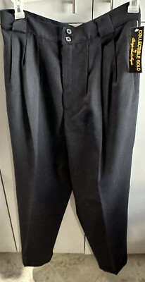 NWT 14 16 Giorgio Sari Angelo Collectible Gold lined Pants 100% Wool Black 32x30