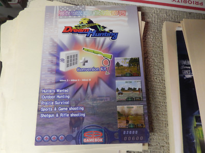 Orignal OLD STOCK dream hunting gamebox    ARCADE VIDEO GAME  FLYER
