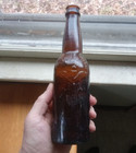 ANHEUSER BUSCH EAGLE BOLD EMB AMBER PRE PROHIBITION ERA BEER BOTTLE AS IS