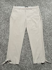 BANANA REPUBLIC Size 12 Beige Dress Pants  Avery  Ties Straight Womens