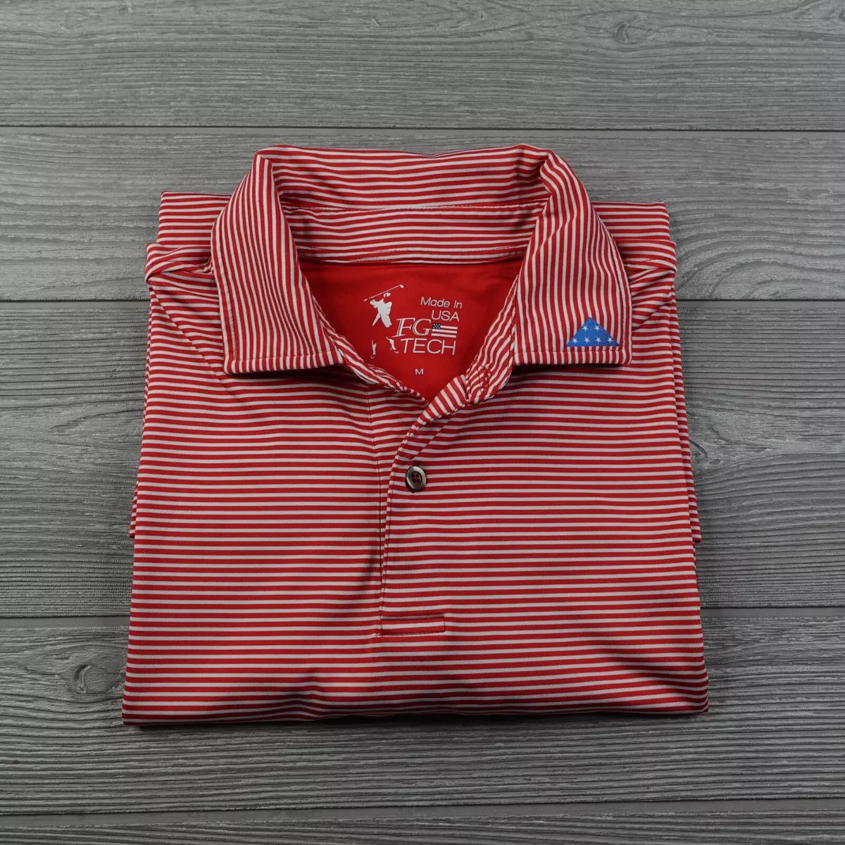 F G Tech Fairway Greene Polo Golf Shirt Folds of Honor Men s M Medium