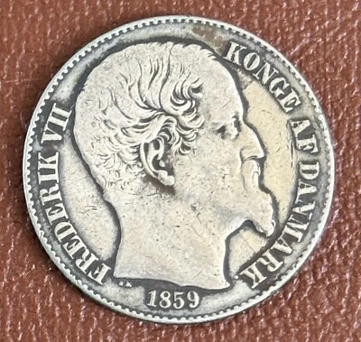 Pièce en Argent. 20 Cents. Indes Occidentales Danemark , Frederik VII - Photo 1/4