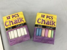 2 pc chalk set white and pastel 12 pc each NIP