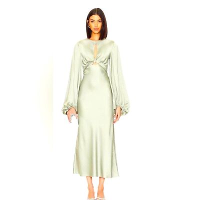 green emerald velvet dress Cosmo Mini Dress Sage Green main image 0