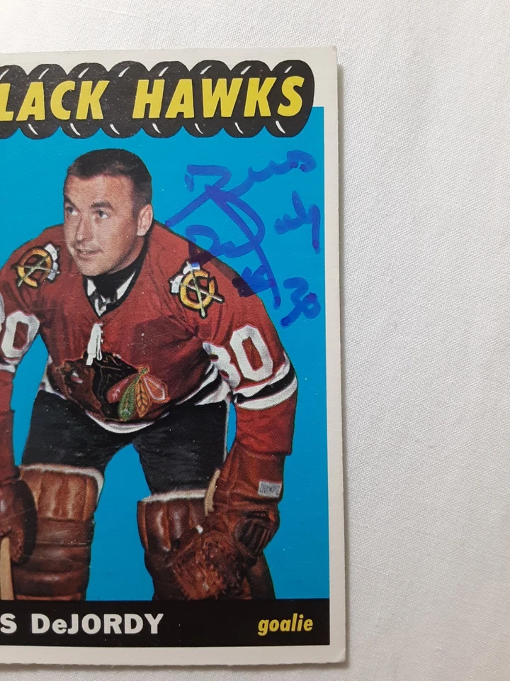 ☆SIGNED☆ 1965-66 Topps #113 Denis Dejordy EX/EX+ - Image 3 of 4