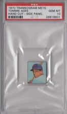 Tommie Agee 1970 Transogram Mets Side Panel PSA 10 Gem Mint Graded Card POP 1