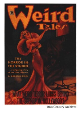 The Horror In The Studio, Weird Tales Pulp Magazine Cover Trading Card  Sexy GGA