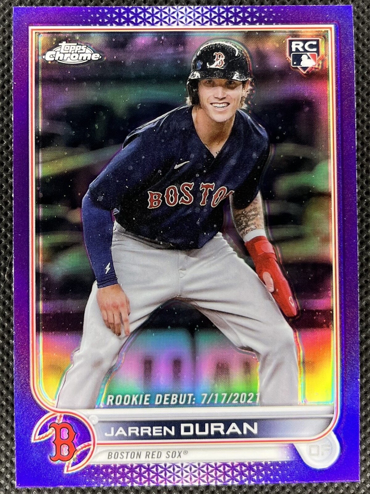 2022 Topps Chrome Update - Rookie Debut Purple Refractor #USC70 Jarren Duran