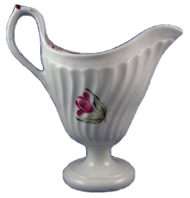 Antique 18thC Keeling English Porcelain Helmet Milk Jug Creamer England Pitcher