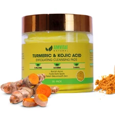 AMVital Kojic Acid and Turmeric Cleansing Pads, Turmeric Cleansing Pads