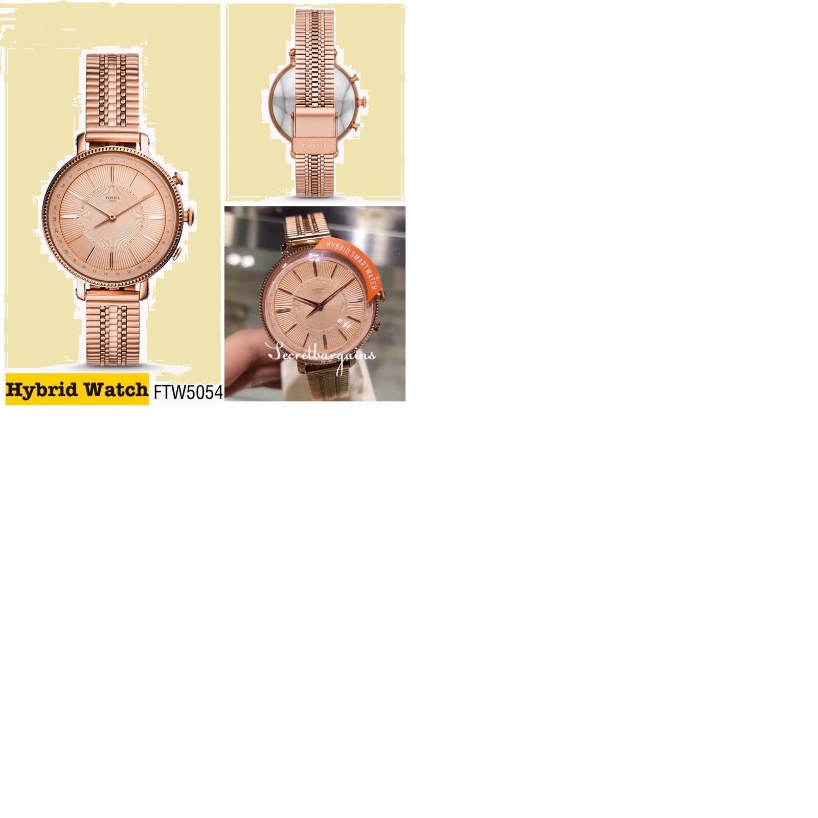 Fossil Hybrid Smartwatch Cameron Rose 