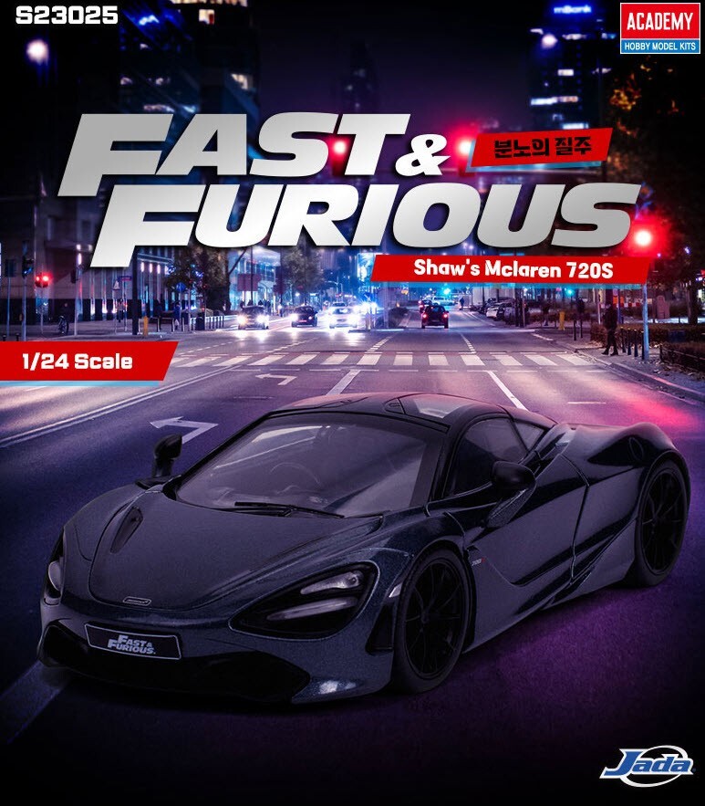 Fast & Furious Shaw's Mclaren 720S JADA 1/24 Diecast Car