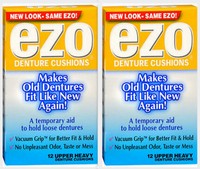 Ezo Denture Cushions Heavy Cushions Uppers 12 Ct ( 2 Boxes ) Ezo Denture Cushions Heavy Cushions Uppers 12 Ct ( 2 Boxes )