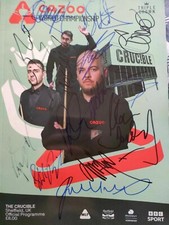 Snooker signed programme 