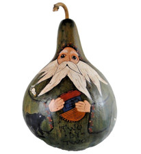 Noah's Ark Hand Painted Gourd Art Decor