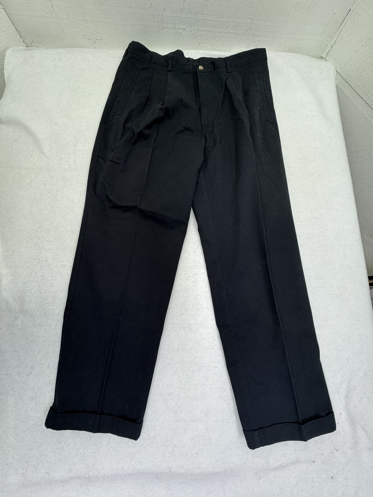 Duck Head 38 X 30 Black Khakis Pleated Cuffed Men’s New With Tag eBay