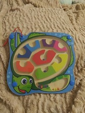 Colorblock Sea Turtle Kid's Magnetic Wooden Bead Maze Puzzle