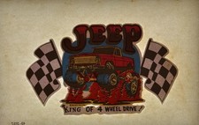 Original Vintage 1976 Jeep King Of 4 Wheel Drive Mini Iron On Transfer