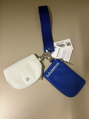Lululemon Dual Pouch Wristlet In Beach Ball Blue/Polo Pastel/Silver Super Cute!