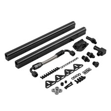 Speedmaster Oem-angled Black Billet Fuel Rail Kit Mustang 5.0l 5.8l 1986-1993