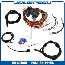 8-Way Circuit Fuse Harness Hot Rat Wiring Universal Kit 12V For Muscle Car Truck