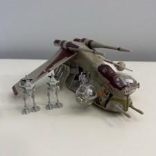 Jazwares Star Wars Micro Galaxy Squadron LAAT &lsquo;Crumb Bomber&rsquo; w/ 2x AT-RT