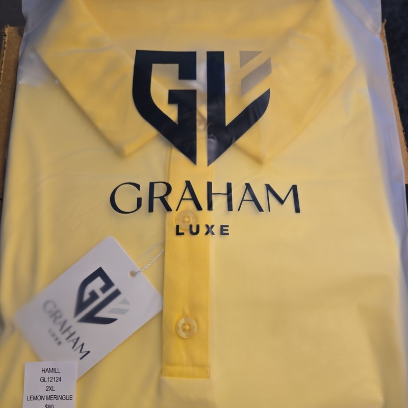 Graham Luxe Hamill Men's Polo Shirt GL12124 Lemon Meringue Size 2XL