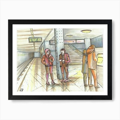 Berlin Metro Art Print Framed Wall Art Poster Canvas Print Picture