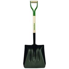 Pala Carbone Acciaio, 14,5 in L X 13,5 in W Lama, 27 in Frassino Bianco Manico D-Grip