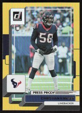 2022 Donruss Premium Gold Press Proof Christian Kirksey #45 Houston Texans