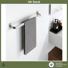Sleek Brushed Stainless Steel Wall Mounted Towel Rail Holder Bar 40CM