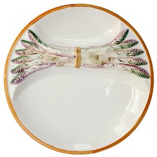 Antique French Majolica Asparagus Plate by Keller & Guérin (Luneville) 9