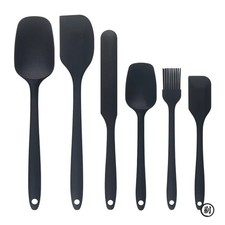 6pc Silicone Spatula set for baking cake frosting kit brush non-stick scrapers