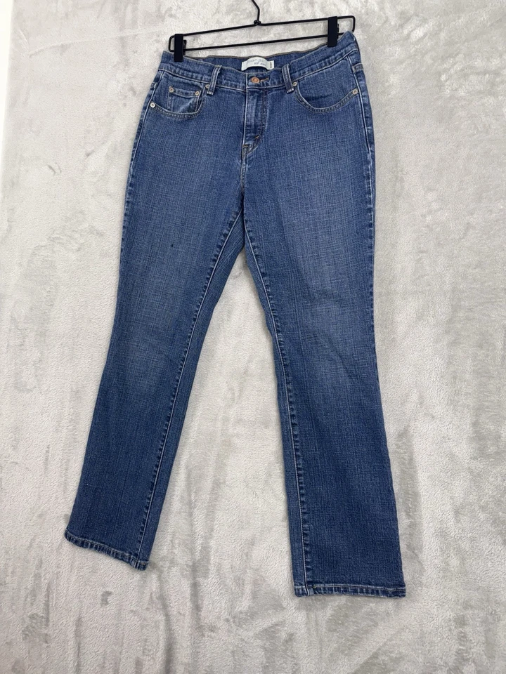 Pantalones de mezclilla Levi's 505 vintage azules pierna recta para mujer 6 cortos 28x29 tiro medio occidental Foto 3 de 4