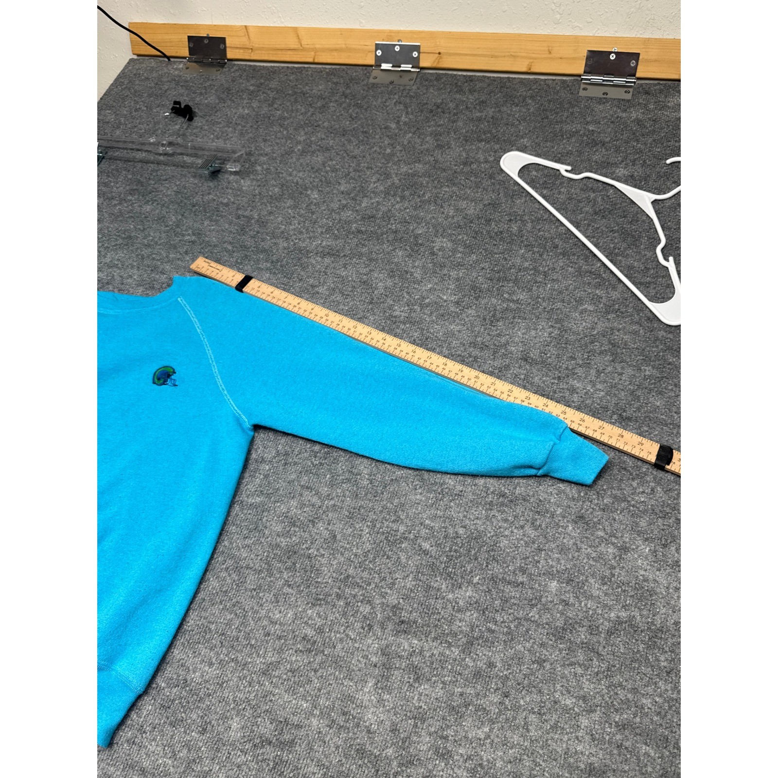 Vtg NFL Pro Shop Antigua Los Angeles Rams Crewneck Sweatshirt Teal Large image 6