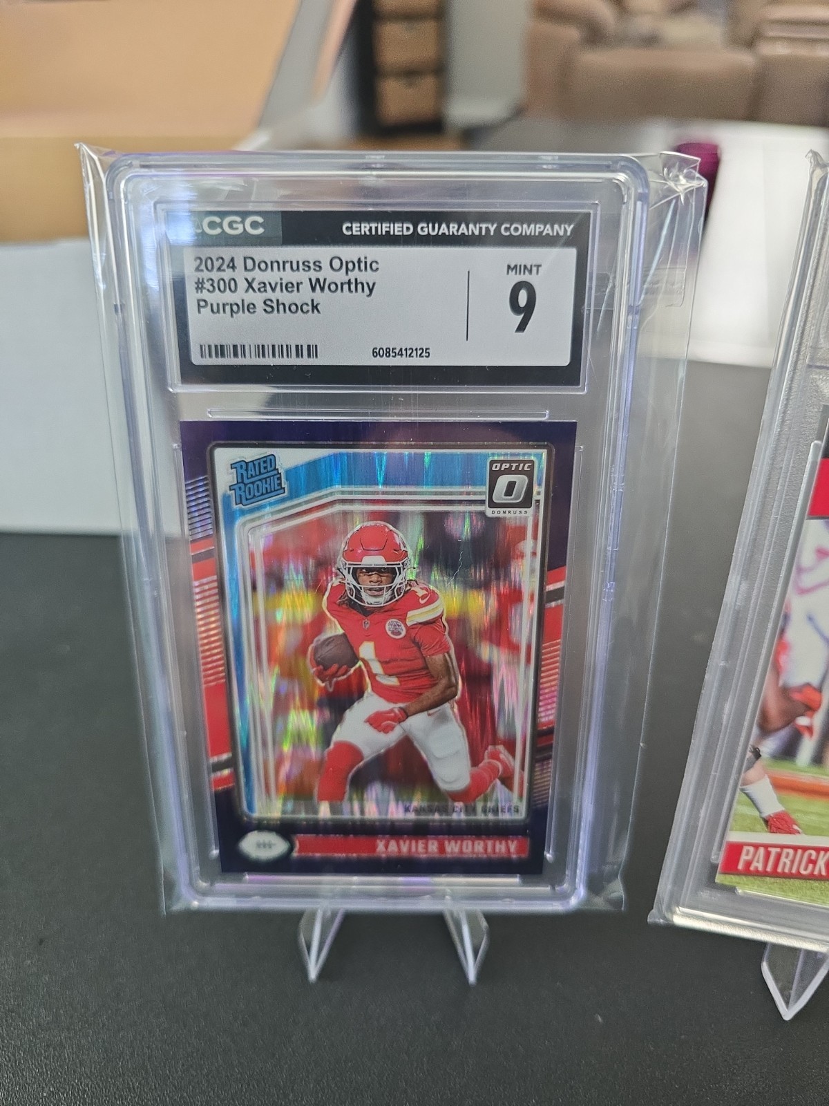Patrick Mahomes Rc Psa, Travis Kelce RC CGC 9, Xavier Worthy RC CGC 9 Lot Of 3 view 4