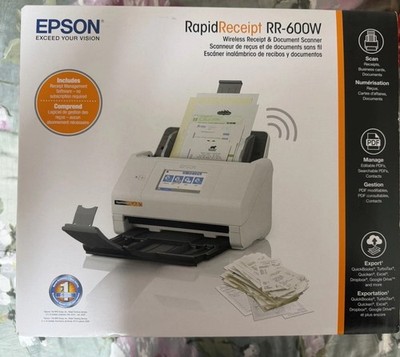 Epson RapidReceipt RR-600W Wireless Receipt & Document Scanner New