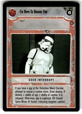 1996 Star Wars CCG: A New Hope Limited Card - UC I'm Here To Rescue You