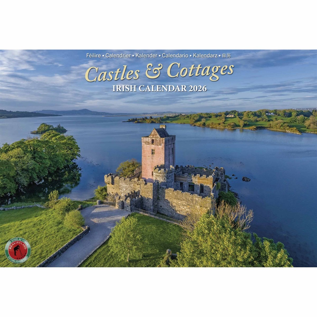 Castles & Cottages Ireland A4 Calendar 2026, Wall Calendars, Month To View, Gift