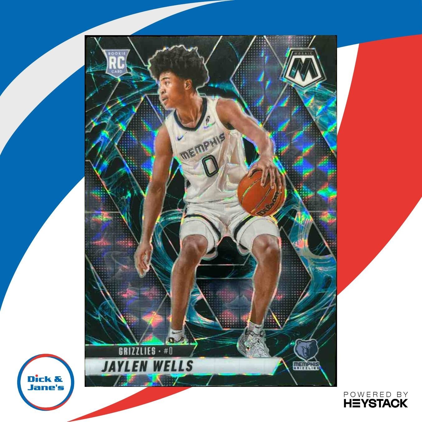 2024-25 Panini Mosaic Jaylen Wells Genesis #240 RC Memphis Grizzlies