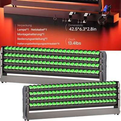 8X 480W Moving Head Licht Wash Bar Lichtleiste 24LED RGBW Strahl DMX Bühnenlicht