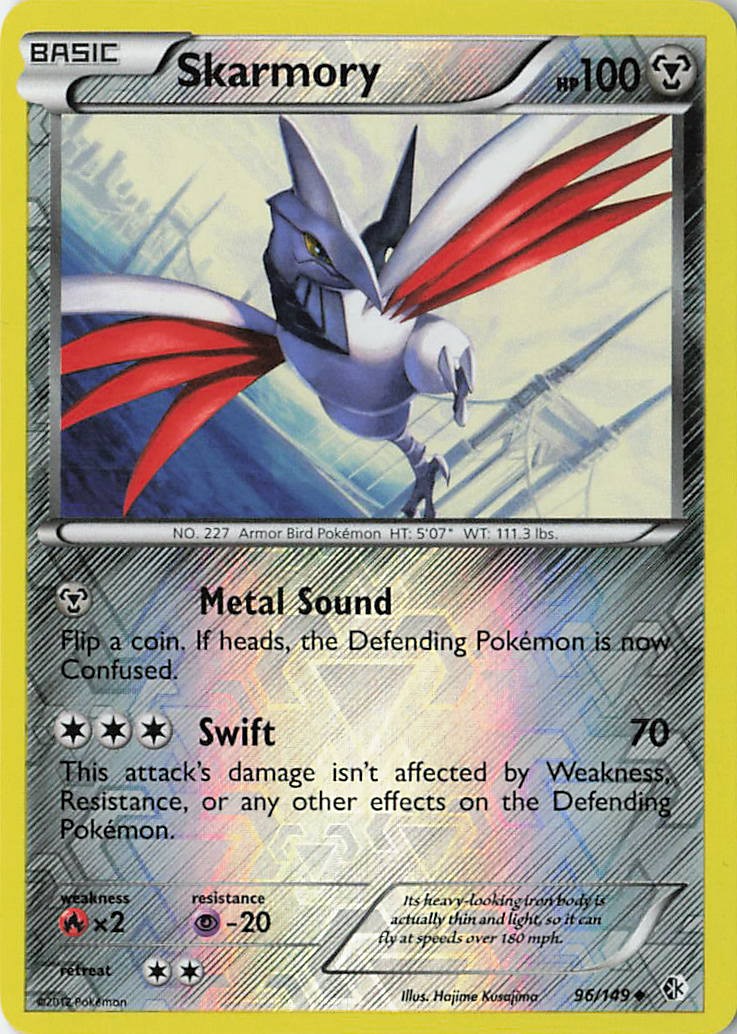 Skarmory (96) Uncommon Boundaries Crossed 96/149 NM Reverse Holofoil LP-NM